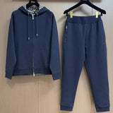 Dior Hoodie 24Autumn and Winter New Letter Presbyopic Casual Double-Sided Hooded Sweater Trousers Sports Suit