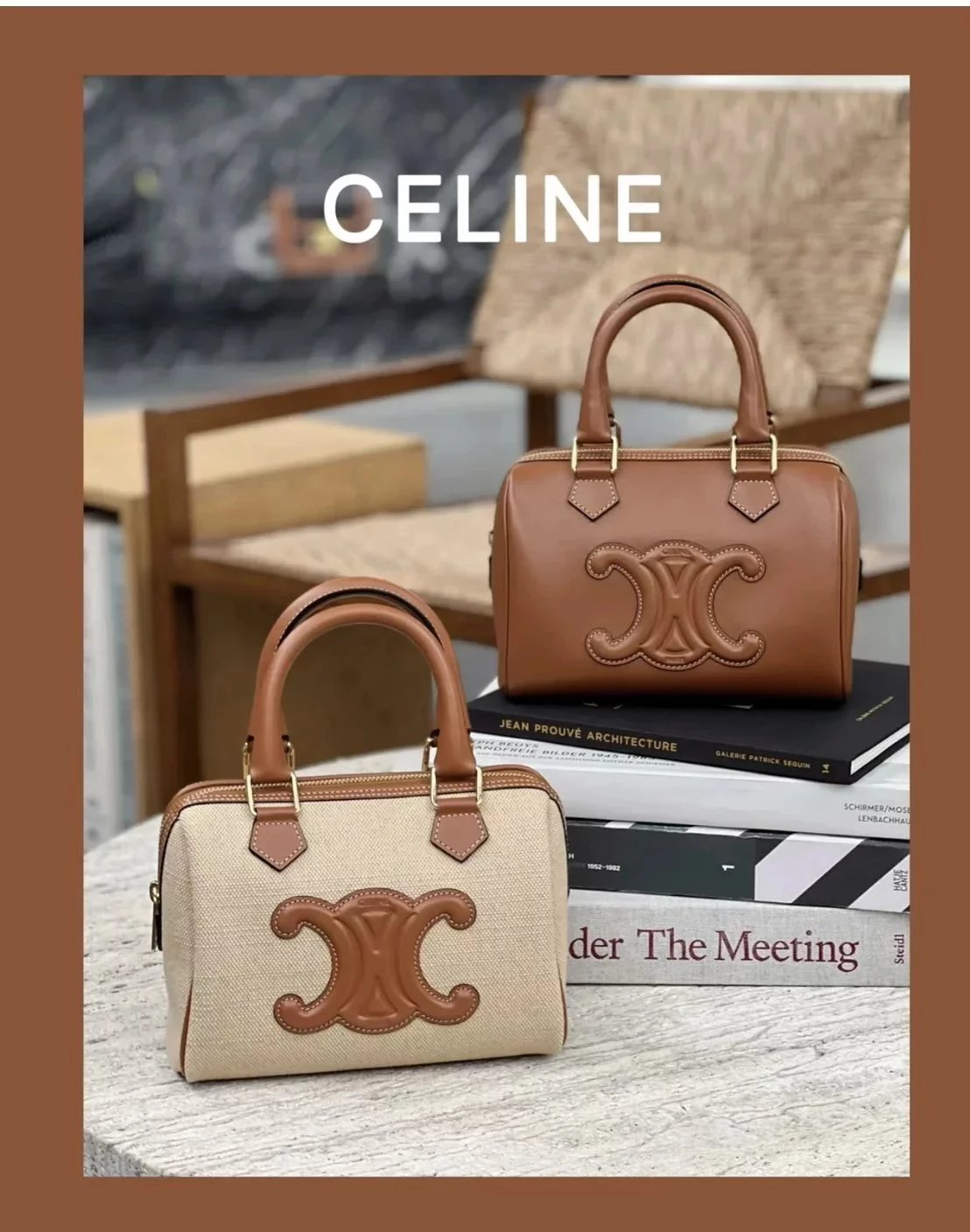 Celine women's bag Top version 【Original Leather】New Product Launch Boston Bag celine2022Autumn and Winter New Arc De Triomphe Small Size Boston Pillow Bag Shoulder Crossbody Hand Holding Pillow Bag Pillow Bag New Women's Bag