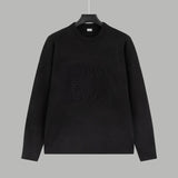 LOEWE Sweater Embossed Crew Neck Sweater Casual Loose Fit Versatile Textured logo Thickened Warm Knit Pullover Sweater for Men and Women24ss Autumn and Winter New Products
