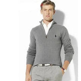 Ralph Lauren Sweater Knitwear round Neck Pullover Men's Bottoming Casual Winter Thickened New Sweater Zipper