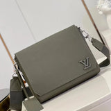 Louis Vuitton LV Men's Bag Top version 【Original Leather Hardware】Men's Bag New M570802022New Litchi Grain Cowhide newmessenger Messenger Men's Bag Men's Flip Shoulder Bag Messenger Bag Briefcase