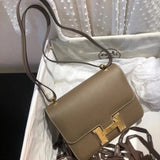 Hermes women's bag Top version 【H Handmade Custom】Stewardess Bag Constance Bag constance Silver Buckle Gold Buckle EP Women's Leather Crossbody Shoulder Bag2424