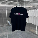 Balenciaga T-shirt 3D Silicone Chest logo round Neck Short Sleeve25ss New Pure Cotton Unisex Style T T-shirt OS Loose Fit Base Shirt Top Half Sleeve T-Shirt
