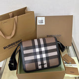 Burberry Men's Bag Top version 【Super Original Version】24New men's bag Alfred Small Size Messenger Bag Messenger Bag Men's Bag Babaojia New Plaid Men's Bag Flip Shoulder Bag Messenger Bag