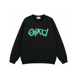 Gucci Hoodie Colorful Chest logo Printed Crewneck Sweatshirt Long Sleeve Base Shirt Outerwear Trendy Unisex Sports Casual Loose Fit Versatile New Autumn Winter Collection