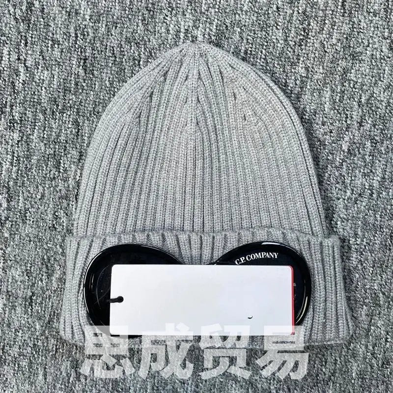 CP Company Hat New Rib CP Hat Glasses Autumn and Winter Knitted Hat Men and Women Outdoor Keep Warm Couple WINTER Eye Protection Warm