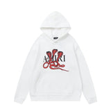 Amiri Hoodie 2024Autumn and Winter New Cobra Letter Pattern Hooded Sweater for Men and Women