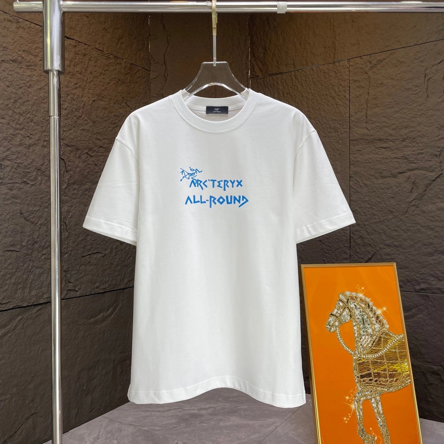 Arc'teryx T-shirt Chest Letter Pattern Print logo round Neck Short Sleeve25ss New pure cotton T Unisex T-Shirt OS Loose Fit Base Shirt Top Half Sleeve T-Shirt