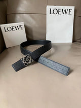 LOEWE Belt Top version Belt Genuine Cattlehide Leather Surface Original Single Original Single Double-Sided First Layer Original Cowhide4.0Men's Leather Belt Man's Belt Men's Belt Business Casual Pants Belt Men's Business Casual Belt Belt Men's High-End B