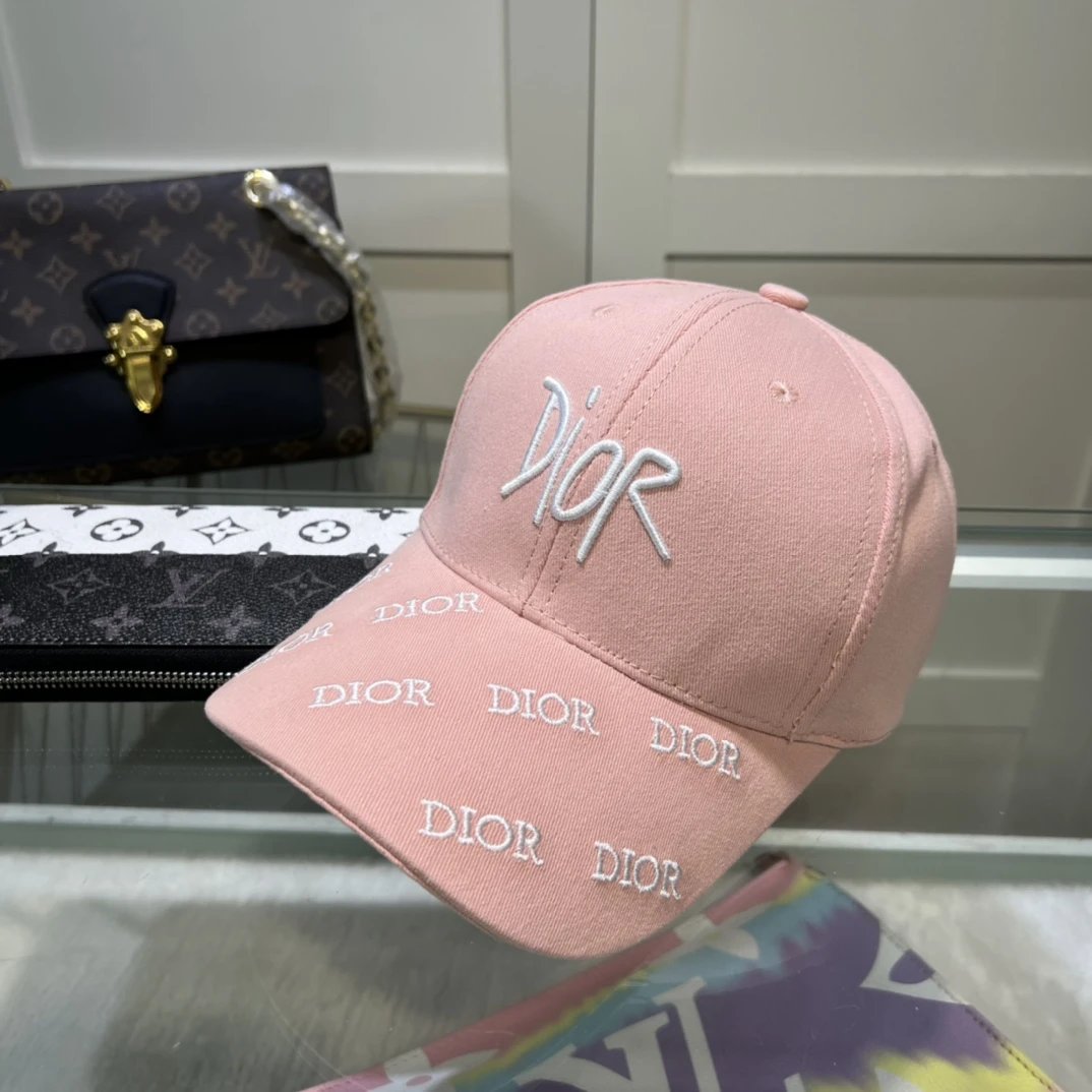 Dior Hat Classic24New Letters logo Embroidered Sun Protection Hat Dome Casual Women's Sunshade Baseball Cap