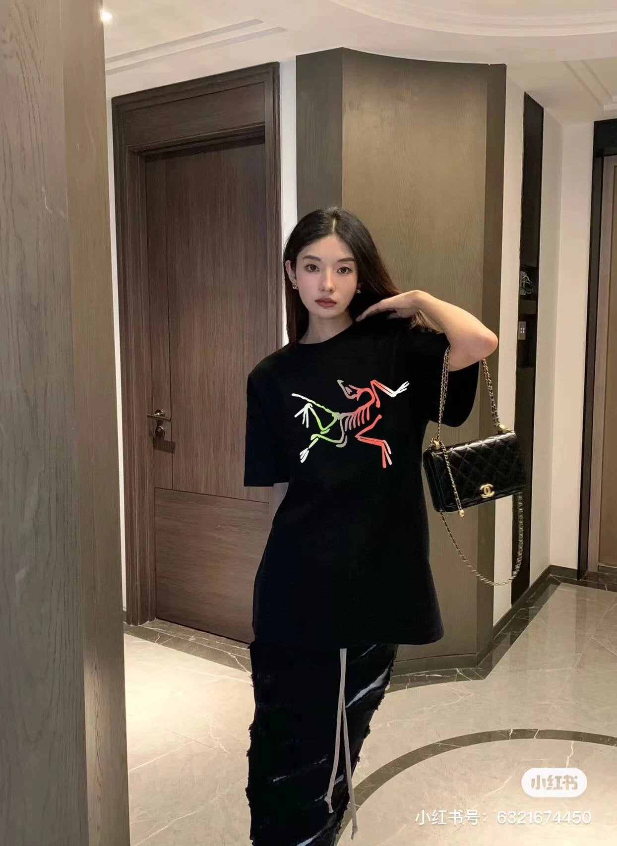 Arc'teryx T-shirt Chest Brand Pattern Print logo round Neck Short Sleeve25ss New pure cotton T Unisex T-Shirt OS Drop Shoulder Loose Fit Base Shirt Top T-Shirt Short Sleeve