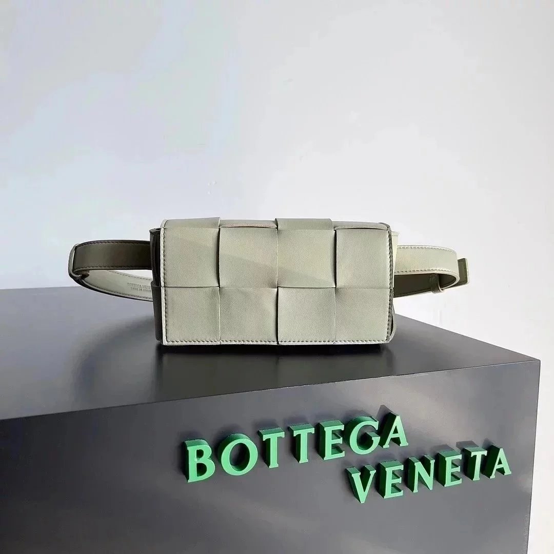 Bottega Veneta Women's Bag Top version 【Level Surrogate Shopping】New Men's Waist Bag Chest Bag Small Bag Mobile Phone Bag thebeltcassette Small Square Bag Plaid Waist Bag Chest Bag Rubik's Cube Bag8Plaid Waist Bag Men's and Women's Bags Crossbody Bag Oil