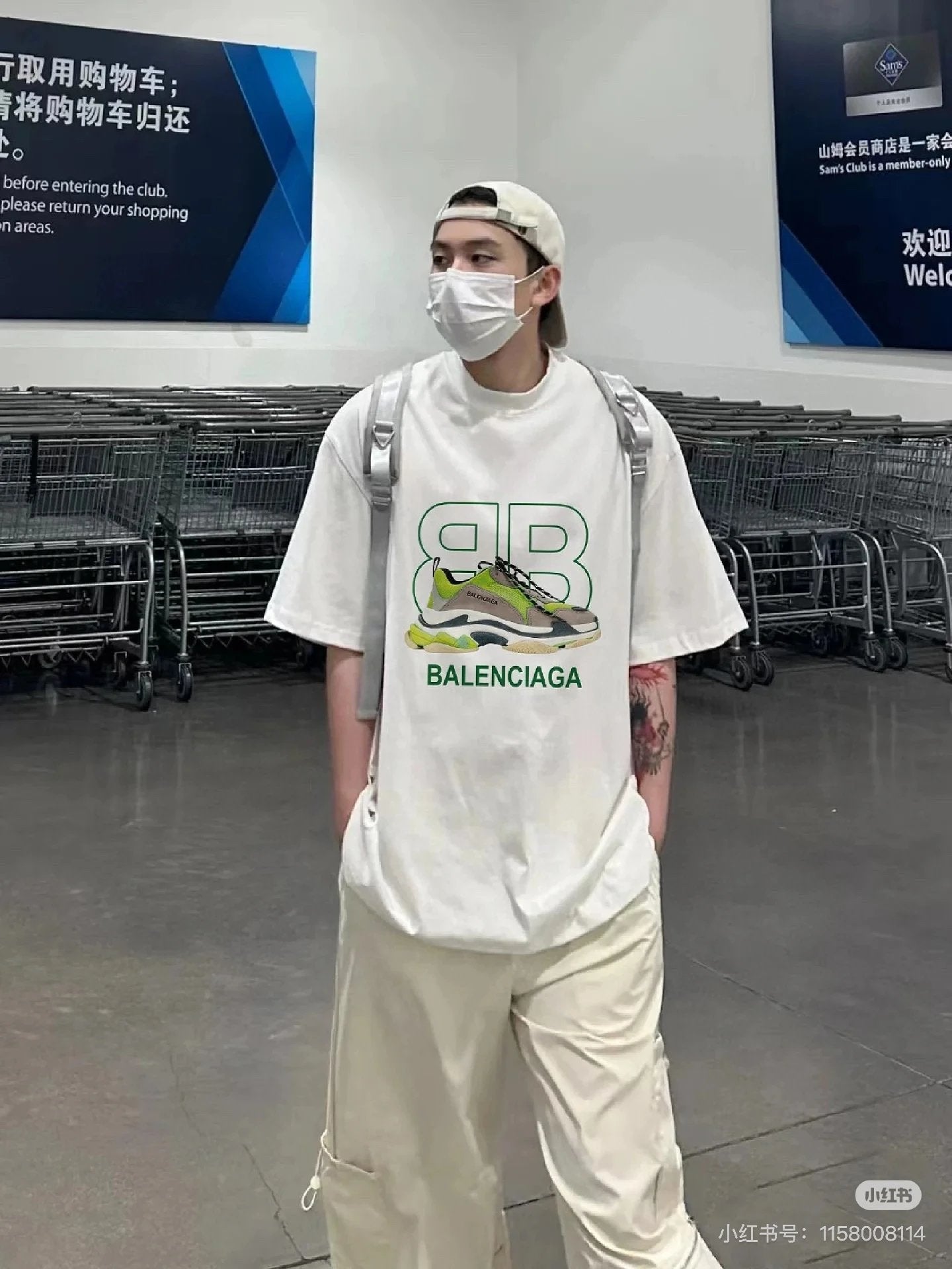 Balenciaga T-shirt Double-breasted B Letter Printed round Neck Short Sleeve25ss New Pure Cotton Unisex Style T T-shirt OS Loose Fit Base Shirt Top Half Sleeve T-Shirt
