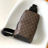 Louis Vuitton LV Men's Bag Top version Original Order N41719Men AVENUE Shoulder Bag23Crocodile Pattern Cowhide Crossbody Bag Chest Bag Crossbody Backpack Men's Bag Black Plaid Chest Bag Backpack Men Crossbody Chest Bag