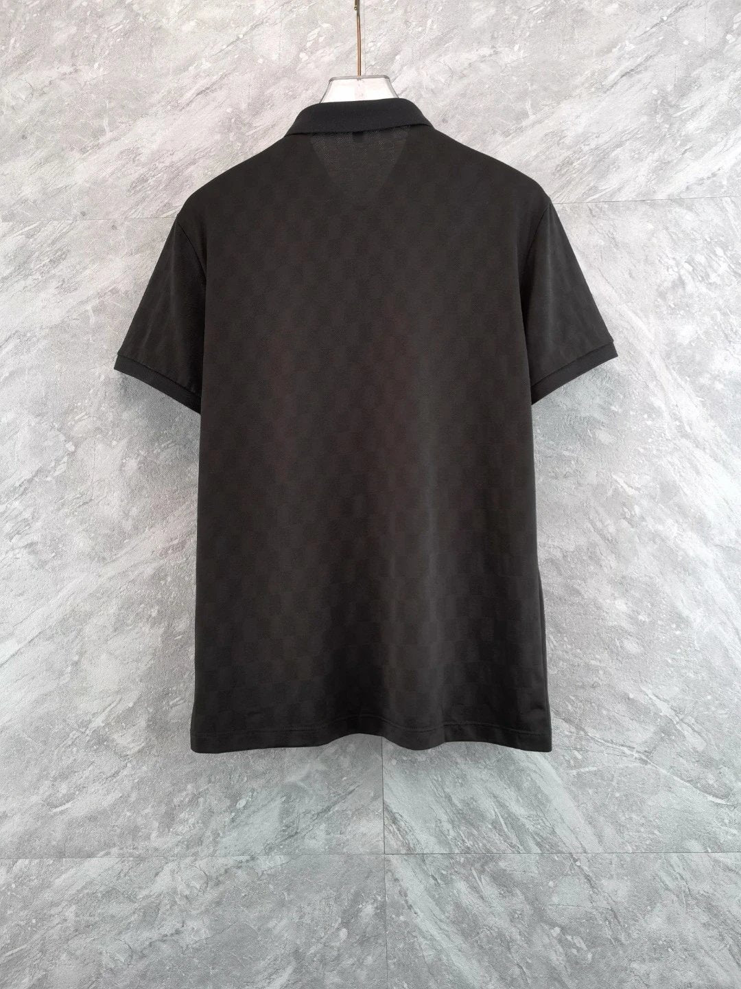 Louis Vuitton LV T-shirt Full-body Checkerboard Pattern logo Jacquard POLO Shirt Lapel Short Sleeve25ss New Unisex Style OS Loose T Summer Half Sleeve Business Shirt Plus Size T-Shirt