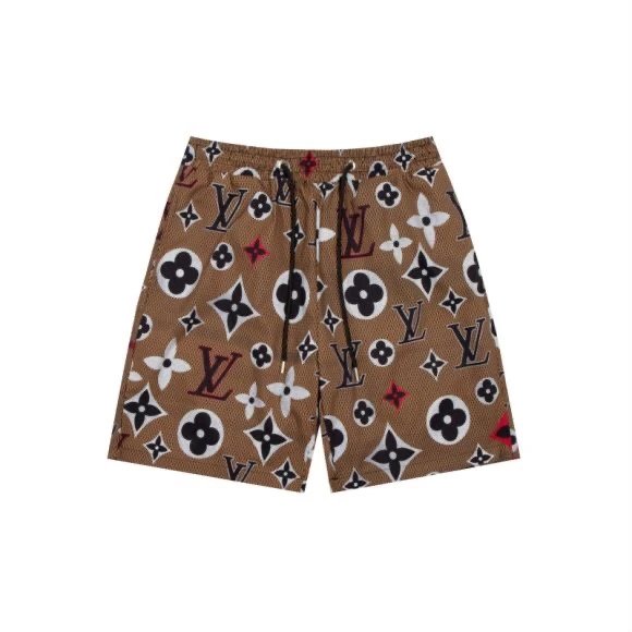 Louis Vuitton LV Shorts Full Print Rendering logo Beach Shorts Five-Point Shorts os Loose Quick-Dry Unisex Casual Trendy Brand Big Shorts25ss New Product5Pants