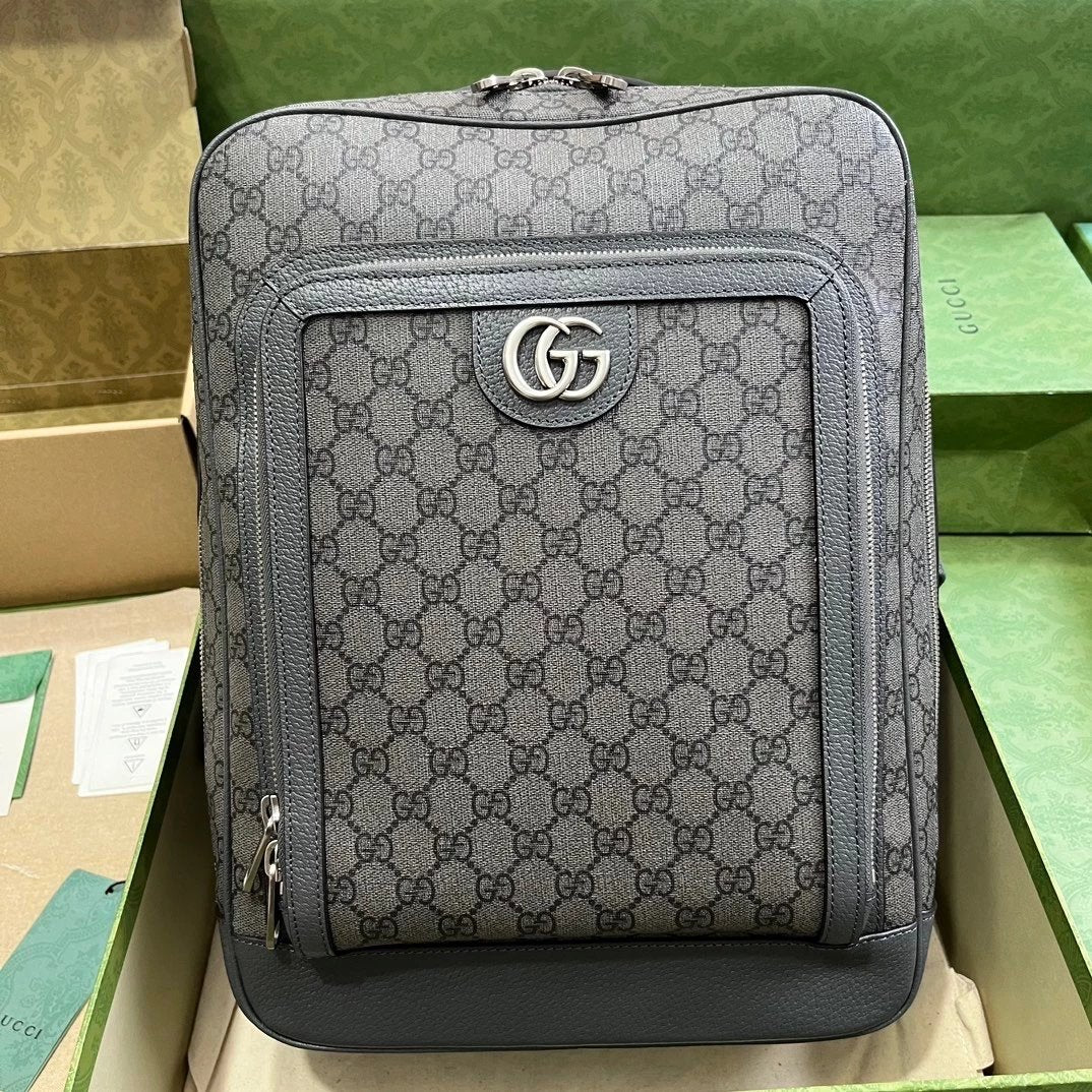 Gucci Backpack Top version 【**High Quality Version】New Ophidia Series Medium Backpack Green New Color Men's New Backpack Hiking Backpack Large-Capacity Backpack Luggage Bag Travel Bag Men's and Women's Bags745718