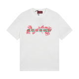Gucci T-shirt Dragonfly Floral Letter Print on Chest logo round Neck Short Sleeve25ss New pure cotton T Unisex T-Shirt OS Loose Fit Base Shirt Top Half Sleeve T-Shirt