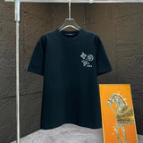Louis Vuitton LV T-shirt Back Letter Pattern Print logo round Neck Short Sleeve25ss New Pure Cotton Unisex Style T T-shirt OS Loose Fit Base Shirt Half Sleeve T-Shirt Top Half Sleeve