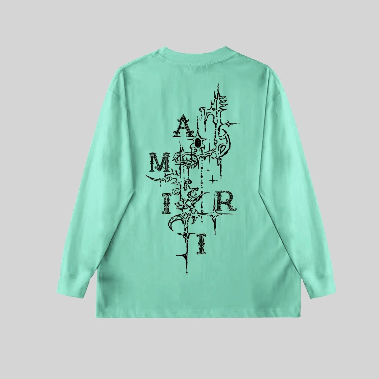 Amiri Hoodie 2024Autumn and Winter New Creative Letters Graphic Print Crew Neck Long Sleeve Men and Women Same Style