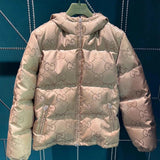 Gucci Down Jacket Winter Casual Hooded down Jacket Coat Presbyopic Dark Pattern Thickened Men's and Women's Same Style