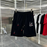 LOEWE Shorts Classic Graffiti logo Embroidered Shorts Knee-Length Shorts25ss New Drawstring Casual Summer Pants American Style5Two-in-One Casual Sweatpants for Men and Women, Pure Cotton Joggers