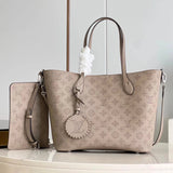 Louis Vuitton LV Women's Bag Top version 【Version】2023Crescent Goddess Hollow Bag M21849Full Leather Hollow BLOSSO Shopping Bag Vegetable Basket Bag Tote Tote Bucket Bag Shoulder Crossbody Handbag Small Size