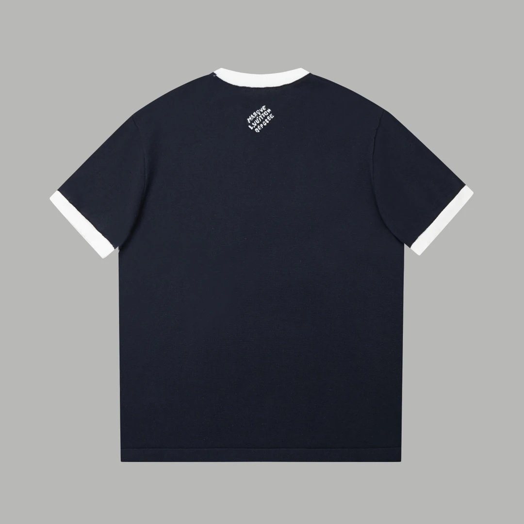 Louis Vuitton LV T-shirt Sunflower Embroidery on the Chest logo round Neck Short Sleeve25ss New Pure Cotton Unisex Style T T-shirt OS Loose Fit Base Shirt Top Half Sleeve T-Shirt
