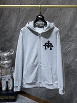 Chrome Hearts Hoodie Cross Hooded Sweater Loose Men's and Women's Zipper Hoodie