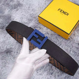 FENDI Belt Top version Leather Belt Men's Double-Sided Business Double-Sided Head Layer Cowhide Leather Double F Men