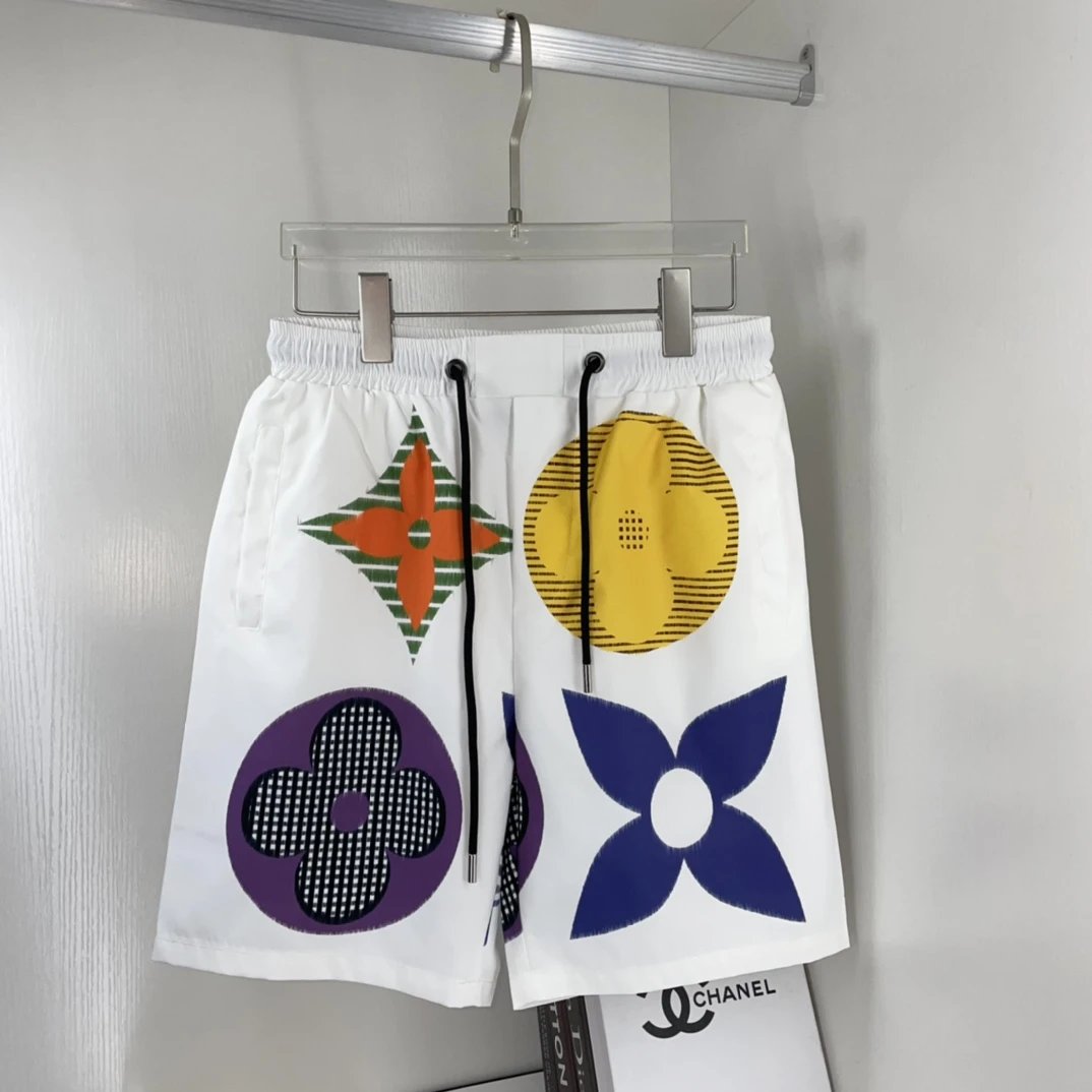 Louis Vuitton LV Shorts Classic Blockbuster Print logo Beach Shorts25ss New Five-Point Pants os Loose Quick-Dry Unisex Casual Trendy Brand Big Shorts5Pants