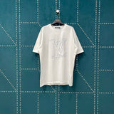 Louis Vuitton LV T-shirt Chest Star Constellation Number Print logo round Neck Short Sleeve25ss New Pure Cotton Unisex Style T Casual T-Shirt Base Layer Shirt OS Loose Fit Half Sleeve Top Plus Size