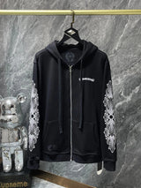 Chrome Hearts Hoodie Cross Hooded Sweater Loose Men's and Women's Zipper Hoodie