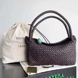 Bottega Veneta Women's Bag Top version 2023Winter Series/The Most Artistic Embodiment Tosca Handbag Metal Golden Ball Replaced with Malachite Collection Grade Woven Bag Hand Woven Handbag