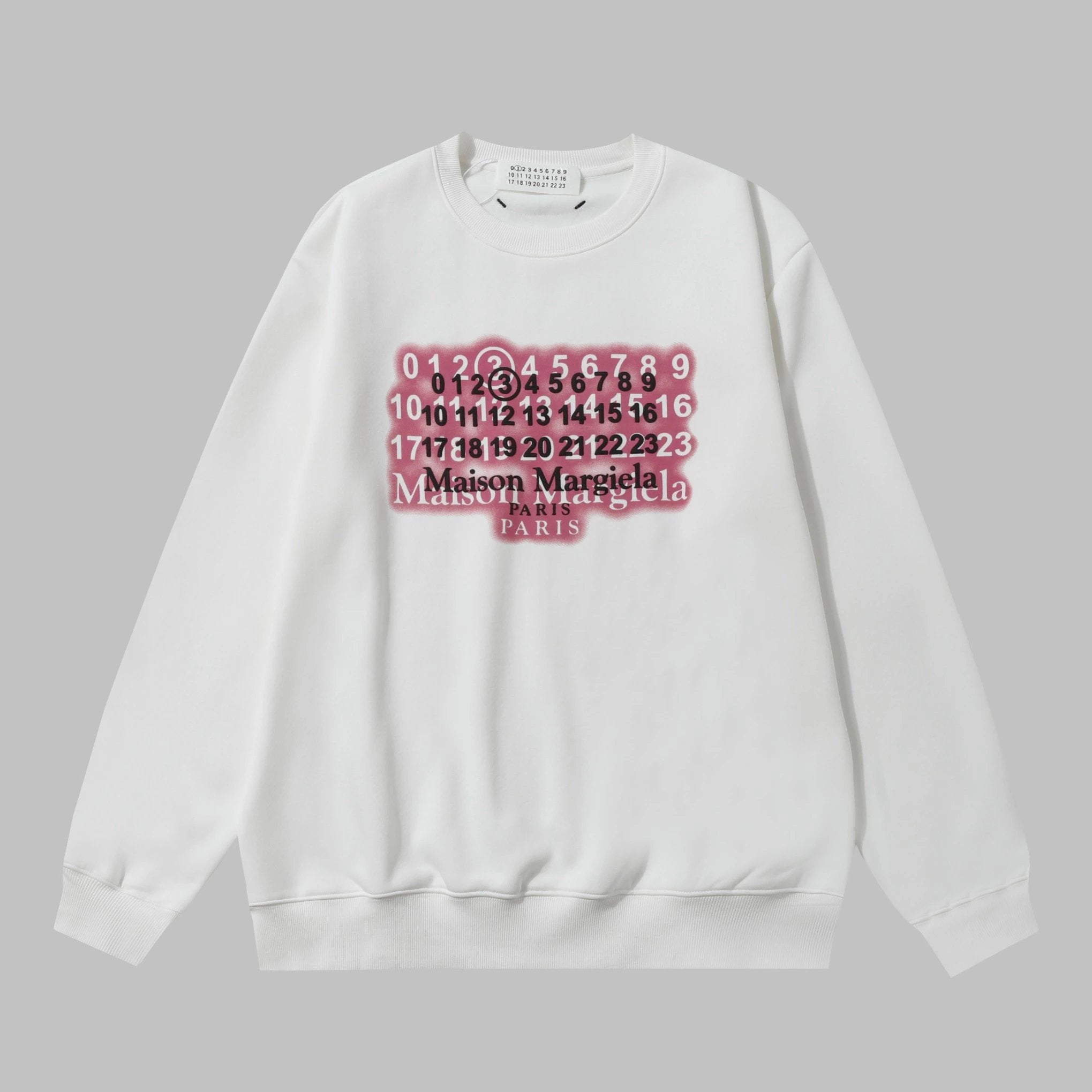 Maison Margiela Hoodie New Fleece Lined Sweatshirt with Foam Print oversive Pullover Unisex Sports Casual Loose Fit Versatile New Autumn Winter Collection