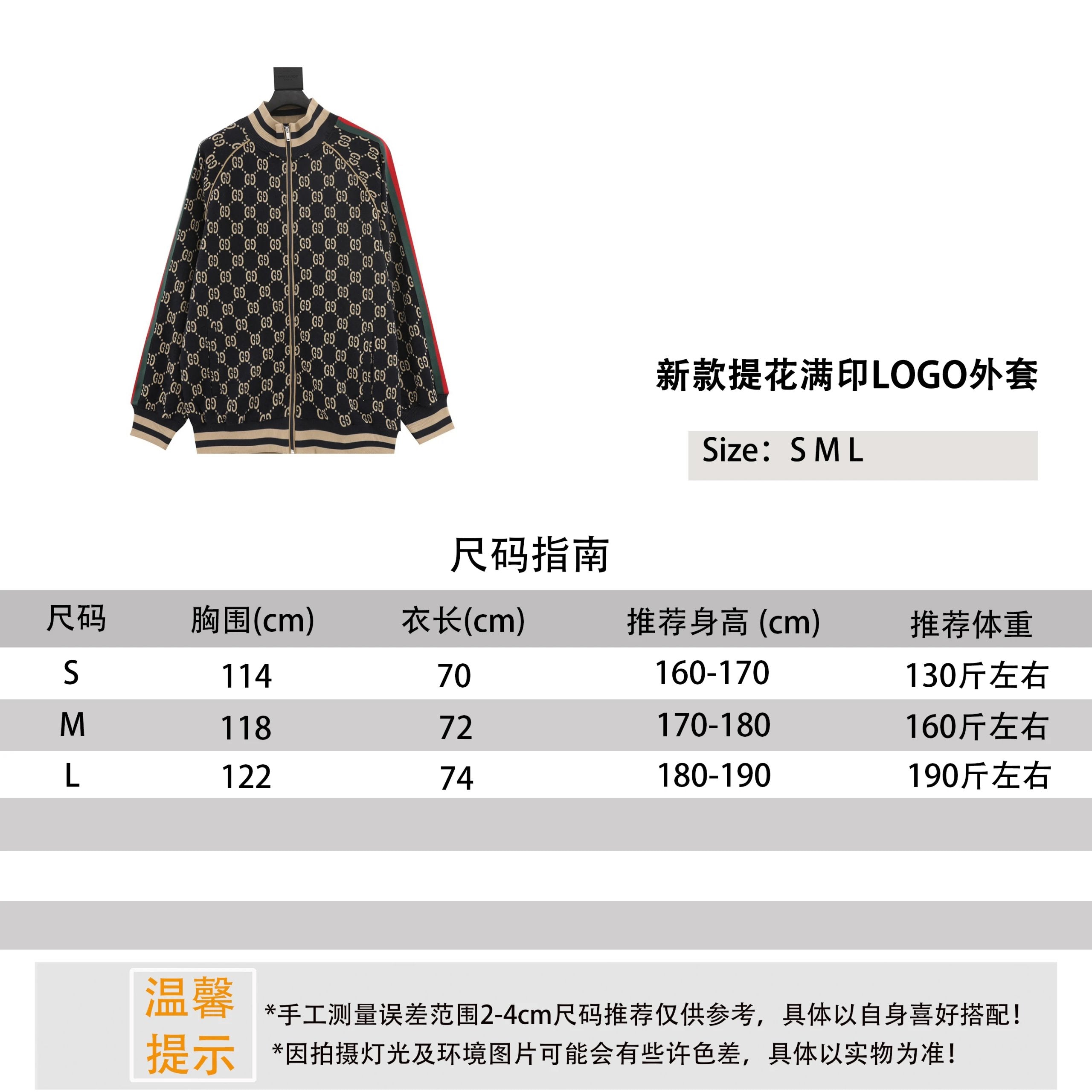 Gucci Jackets New Jacquard Full Printing LOGO Coat for Men and Women