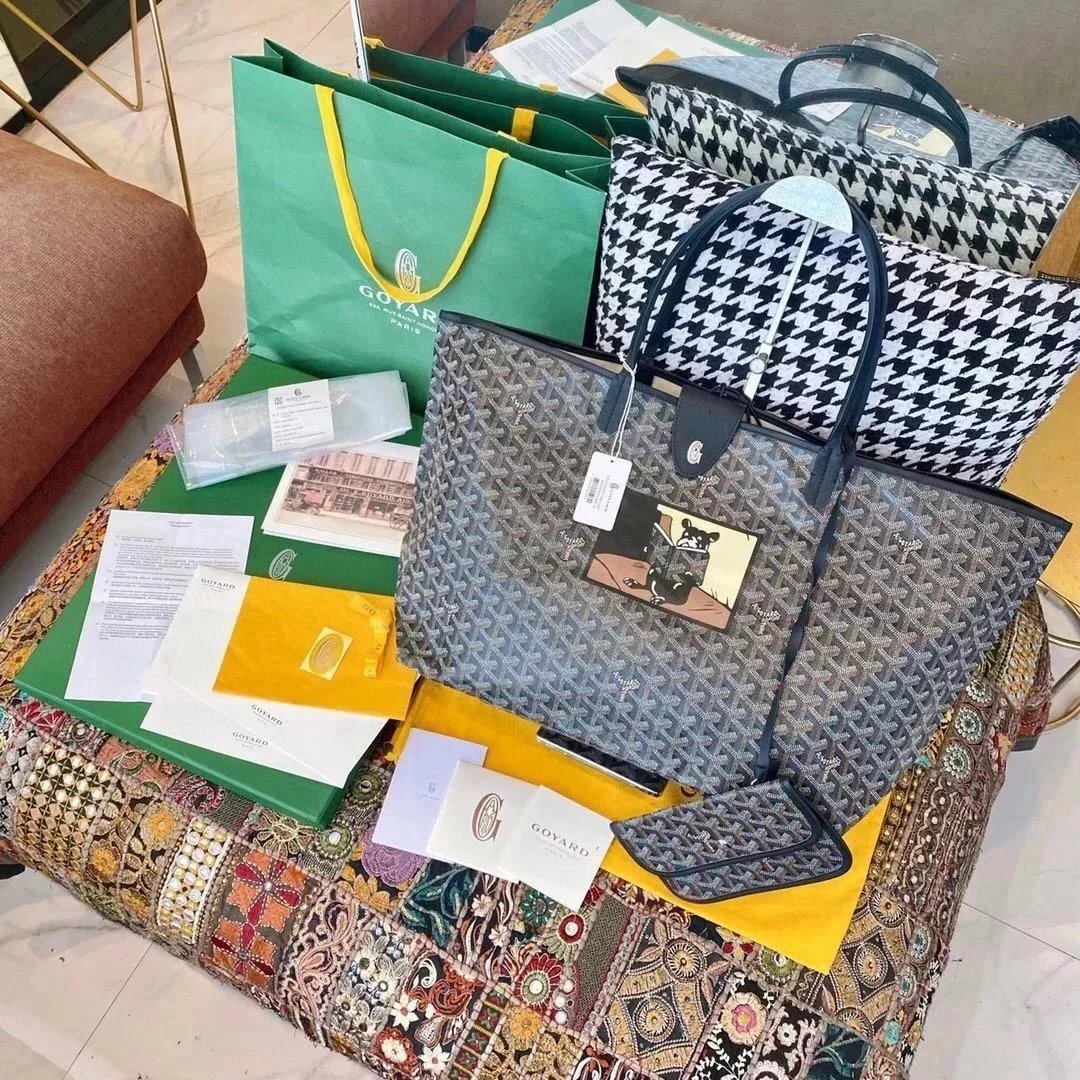 Goyard Bag Top version Counter Latest Upgraded New Color Villette Jarre Aero Bull Graffiti Letter Bag Jarre Aero Bull Tote Bag Shopping Bag Mummy Bag Tote Bag Women's Bag Genuine Leather Shoulder Portable Tote Bag Mini Medium Large