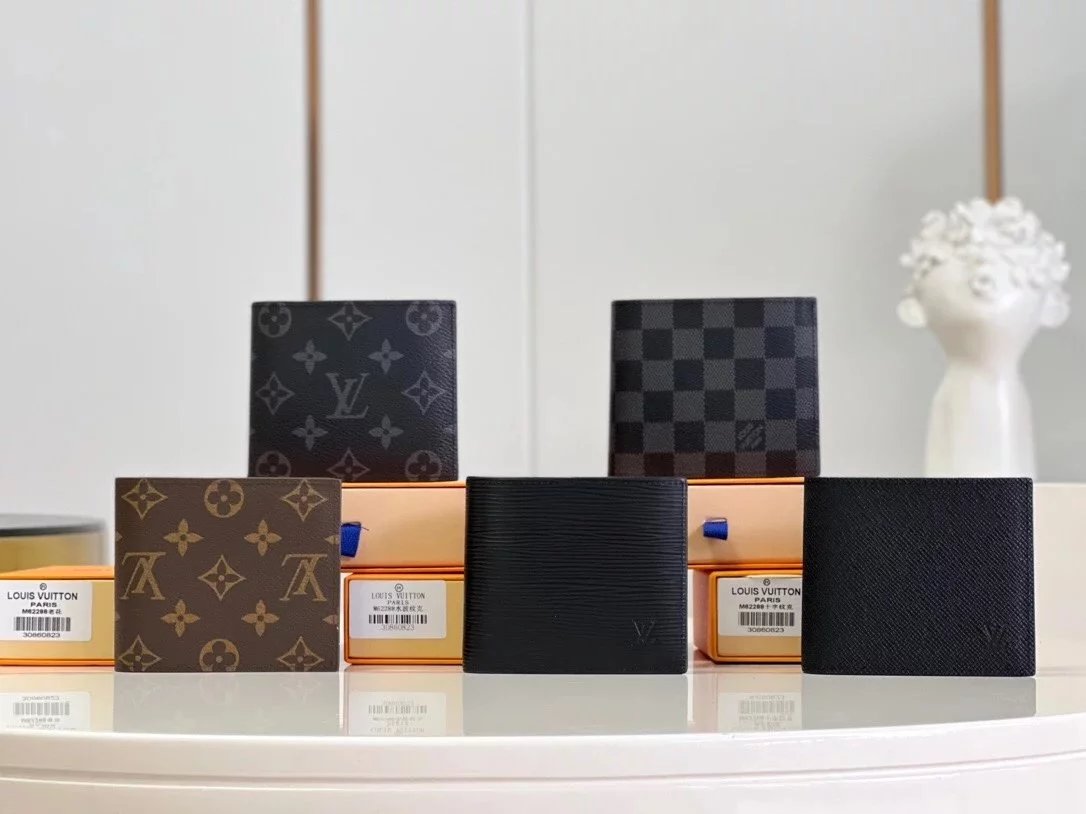 Louis Vuitton LV Wallets/Clutches Top version 【Original Quality】N63336Black Plaid】This Style DamierGraphite Wallet Chessboard Plaid Presbyopic Short Men's Wallet Coin Purse Card Holder Men's Wallet