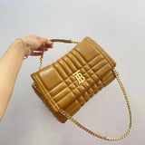 Burberry Women's Bag Top version 2022New Women's Cake Sheepskin Exquisite and Chic Quilted College Style「lola–Lorna Bag」Chain Bag Shoulder Messenger Handbag Women's Bag