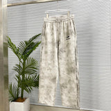 Balenciaga Sweatpants Heavy Washed Snowflake Straight Sweatpants Sports Pants Autumn Unisex Long Pants Drawstring Winter Loose Plus Size Casual Pants High Waist