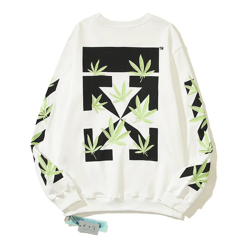 OFF-White Hoodie Cotton Terry Pullover Hoodie Loose Sweater-CY