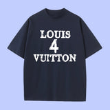 Louis Vuitton LV T-shirt Front Chest Slogan4Printing logo round Neck Short Sleeve25ss New Pure Cotton Unisex Style T Casual T-Shirt Base Layer Shirt OS Loose Fit Half Sleeve Top Plus Size