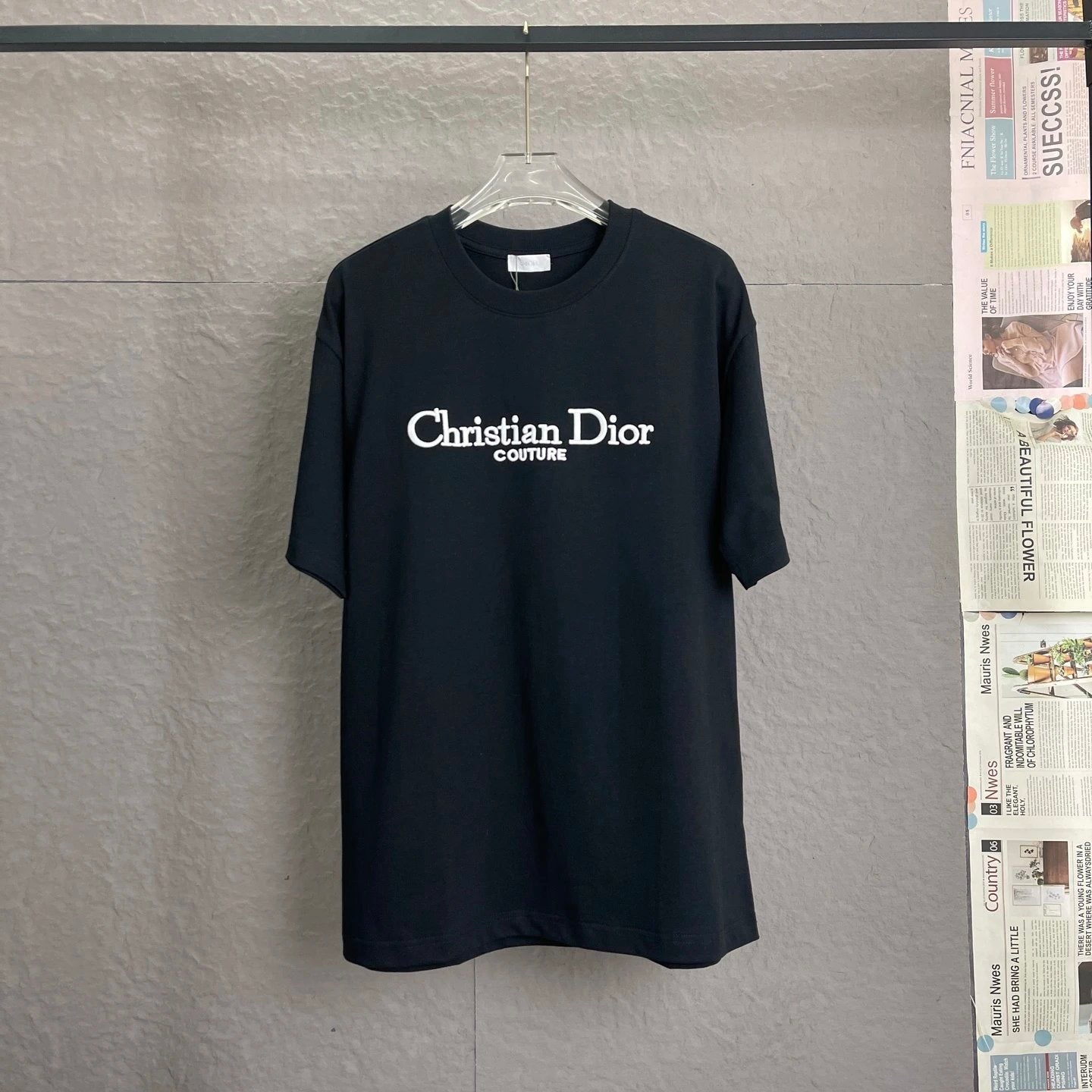 Dior T-shirt Chest Letter Embroidery logo round Neck Short Sleeve25ss New pure cotton T Unisex T-Shirt OS Loose Fit Base Shirt Top Half Sleeve T-Shirt