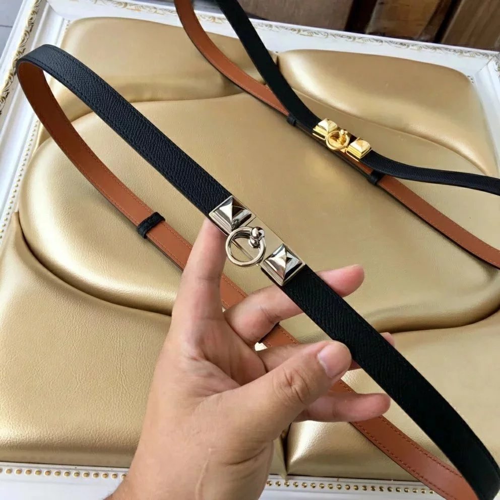 Hermes Belt Top version Brand New and High Quality kelly Belt Women's Imported Cowhide Casual Fashion All-Matching Leather Belt Women's Closing Belt Belt