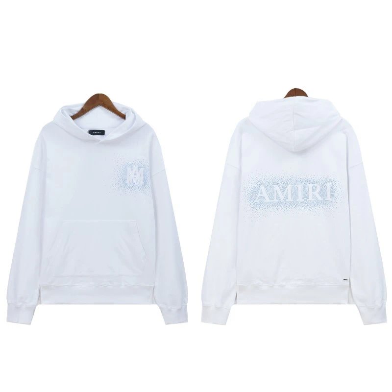 Amiri Hoodie Fashion Brand Sweater Paint-Splashing Style Graffiti Embroidered Hoodie Couple Coat