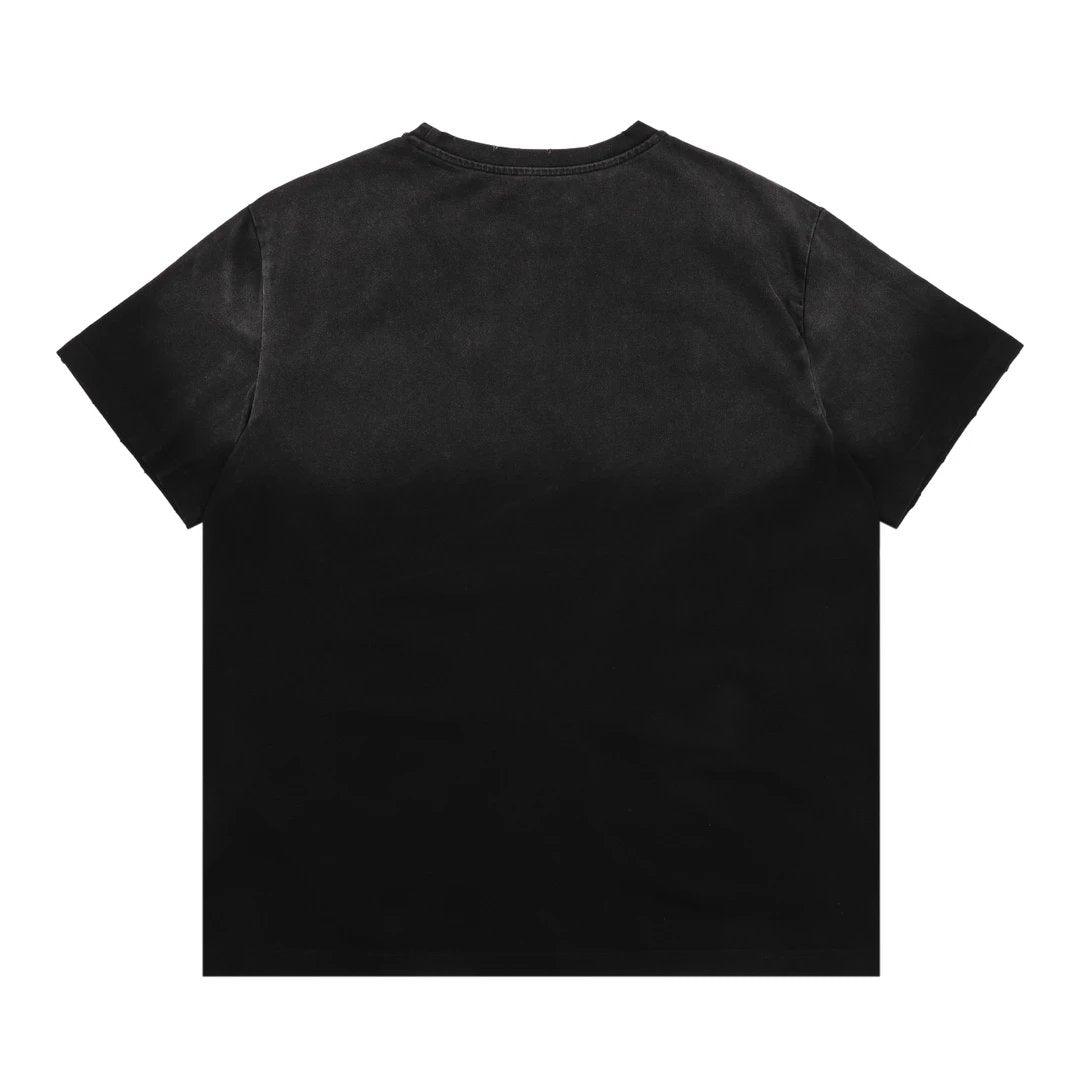 Gucci T-shirt Chest Washed Letter Print logo round Neck Short Sleeve25ss New Pure Cotton Unisex Style T T-shirt OS Loose Fit Base Shirt Half Sleeve T-Shirt Top Half Sleeve