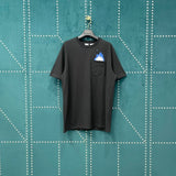 LOEWE T-shirt Flame Print on Chest Pocket logo round Neck Short Sleeve25ss New pure cotton T Unisex T-Shirt OS Drop Shoulder Loose Fit Base Shirt Top T-Shirt Short Sleeve