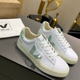 Veja Shoes B02V Word Leather White Shoes