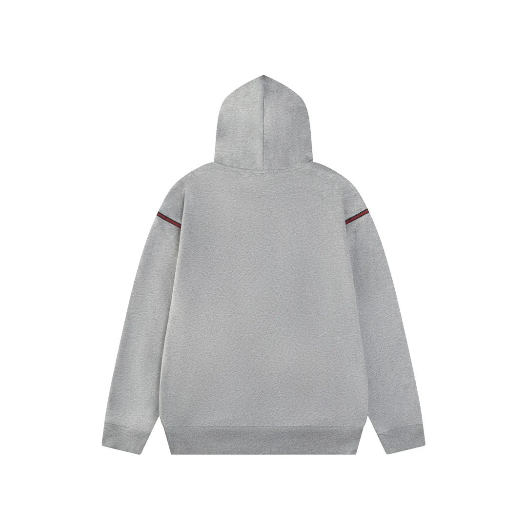 Gucci Hoodie Woven Ribbon Letter Embroidery logo Hooded Sweatshirt Jacket Top Unisex Sports Casual OS Loose fit versatile style