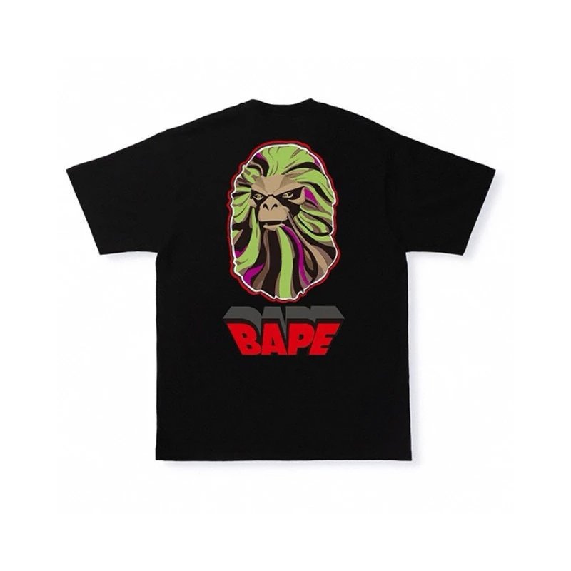 Bape T-shirt Top Version Fashion Brand Correct Version270Weight Camouflage Print Loose Men and Women Couple Short Sleeve T T shirt